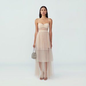 NWT Fame & Partners Corset Tiered Gown